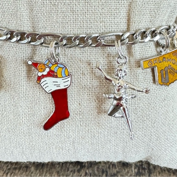 Silver Charm Bracelet from 60’s 70’s - Picture 8 of 11